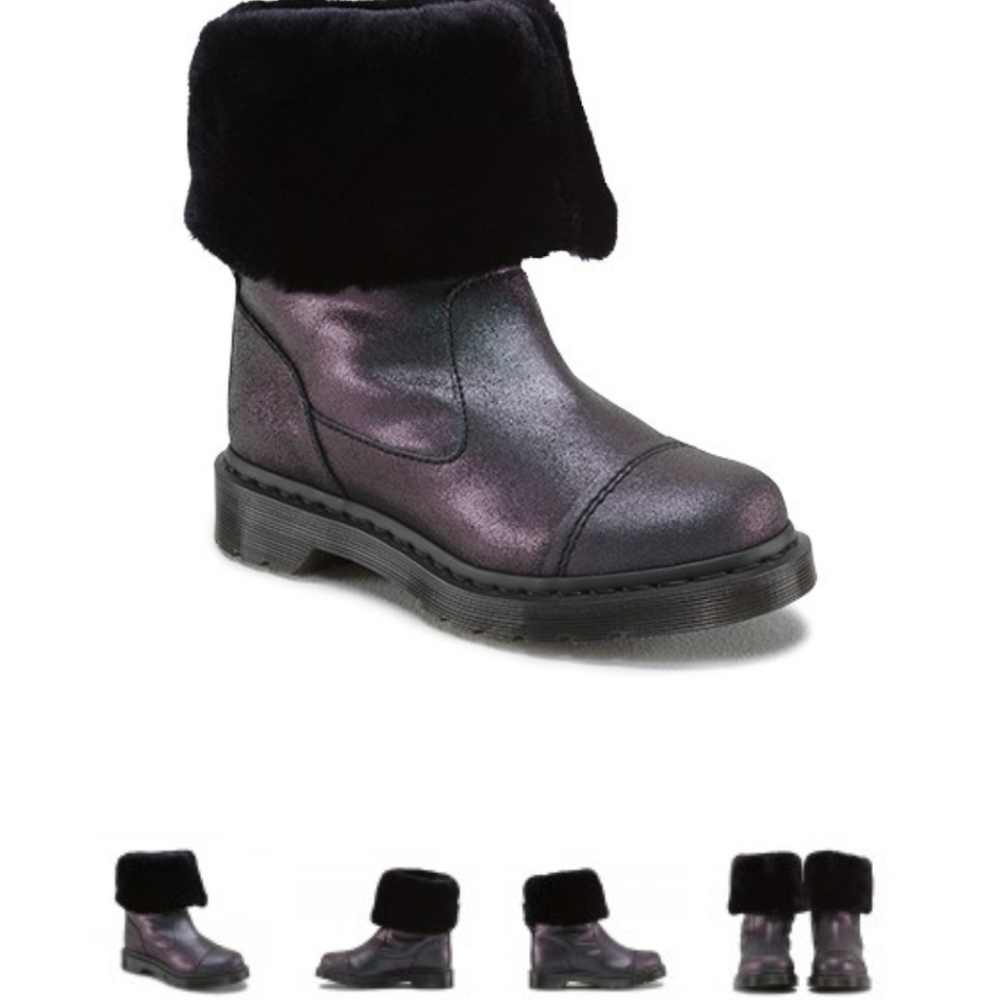 ✨host pick✨Doc Martens Pasha in Black Crackle Suede